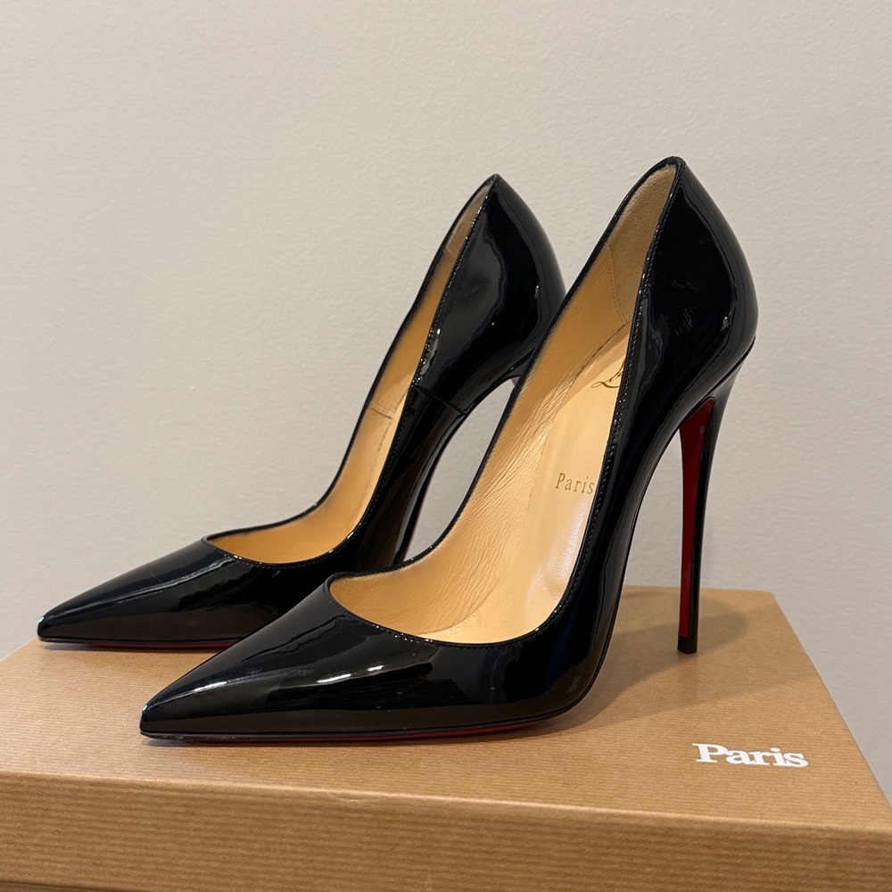 Christian Louboutin So Kate 120 Patent Pumps – Black, Size 38 - Picture 5 of 16